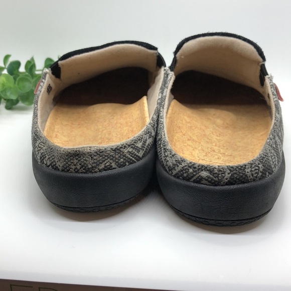 Spenco black suede with Aztec print accent Mules Women's shoes-Size 8B - Picture 4 of 8